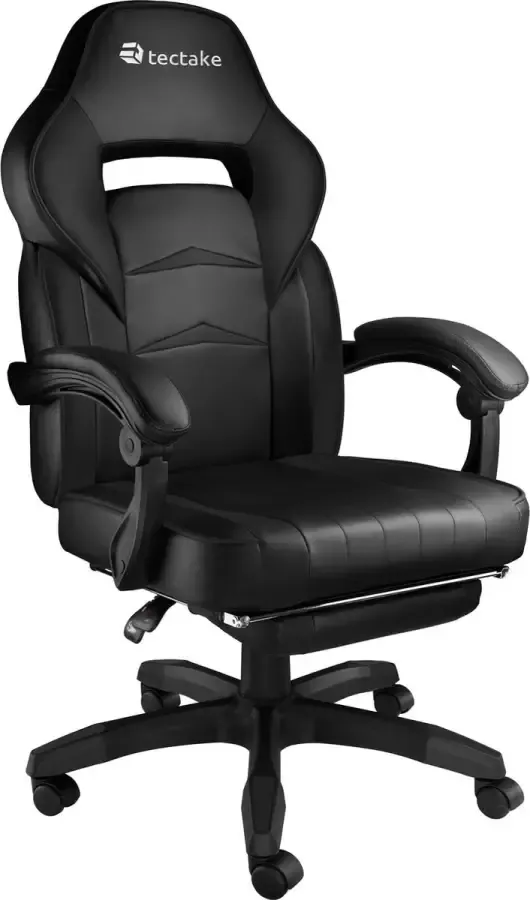Tectake bureaustoel gamestoel burostoel racingstoel Comodo Met voetensteun zwart zwart 404740 - Foto 2