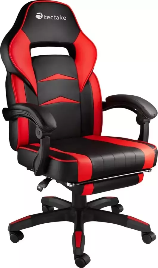 Tectake bureaustoel gamestoel racingstoel gaming stoel burostoel Comodo zwart rood 404742 - Foto 2