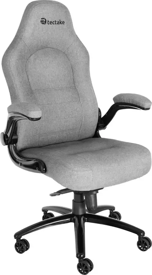 Tectake bureaustoel gamingchair luxe burostoel kantoorstoel racingstoel burostoel gamestoel Springsteen grijs - Foto 2