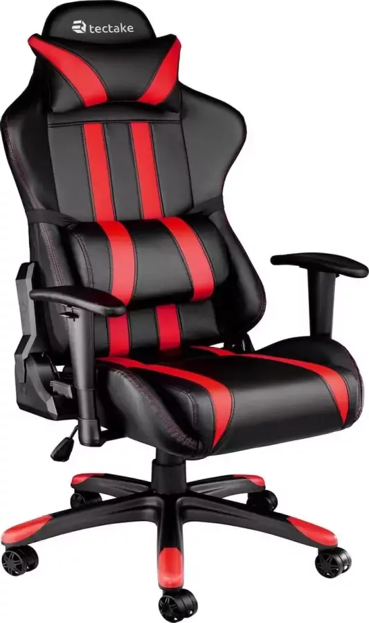 Tectake Gaming chair bureaustoel Premium racing style zwart rood - Foto 2