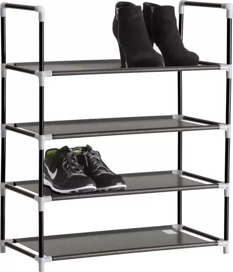 Tectake Metalen Schoenenrek 4 Niveaus Max. 12 Paar Schoenen -402104 - Foto 2