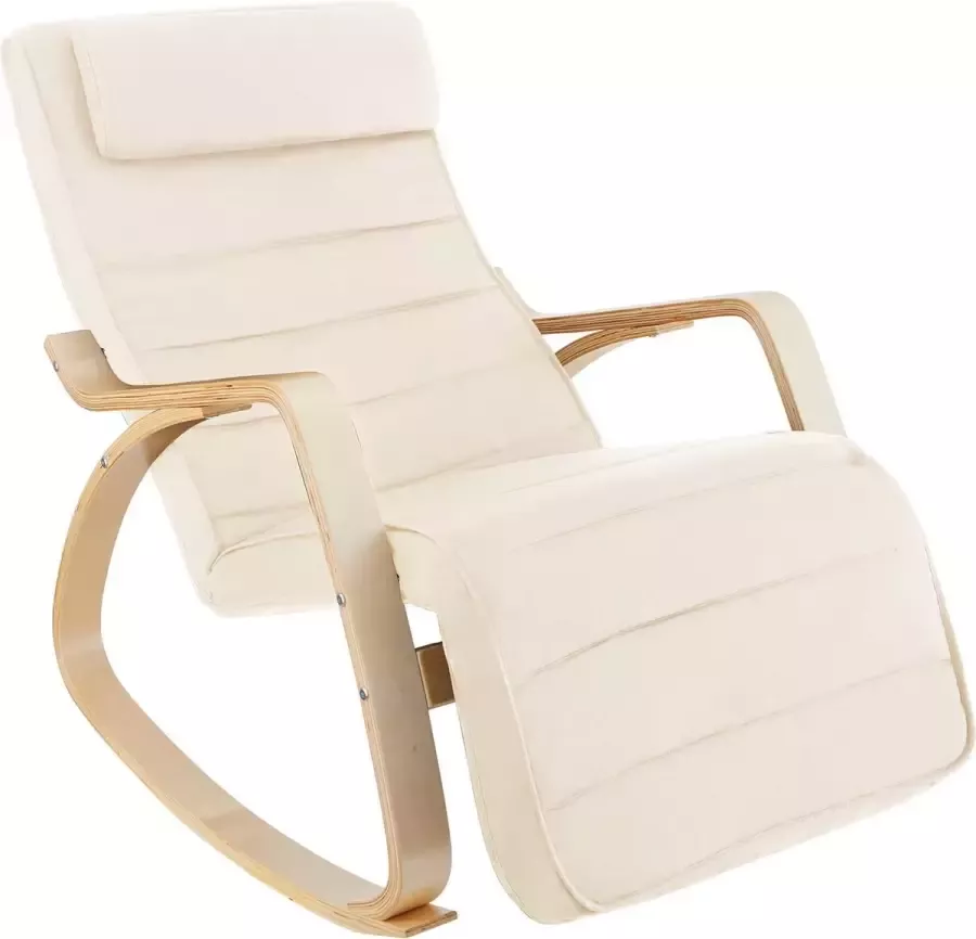 Tectake Schommelstoel Onda fauteuil beige 403527 - Foto 1