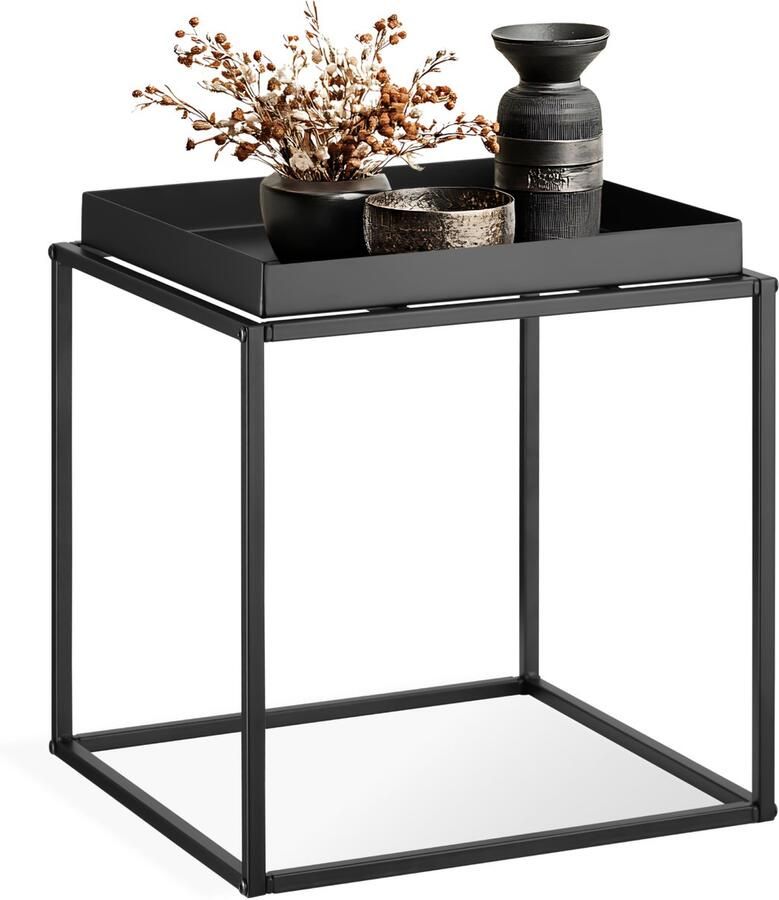 Tectake Bijzettafel Cambridge 40x40x44cm zwart 404180