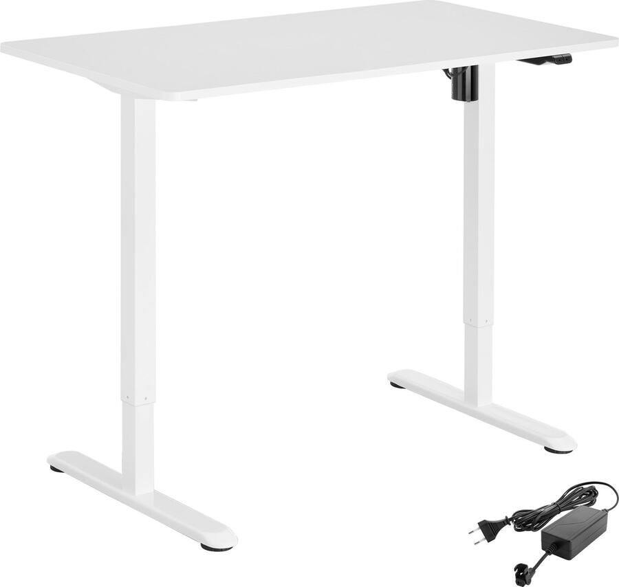 Tectake elektrisch in hoogte verstelbaar bureau bureauframe verstelbaar bureau voor sta-bureau pc-tafel gaming-opstelling ideaal voor studeerkamer en thuiskantoor Wit - Foto 2