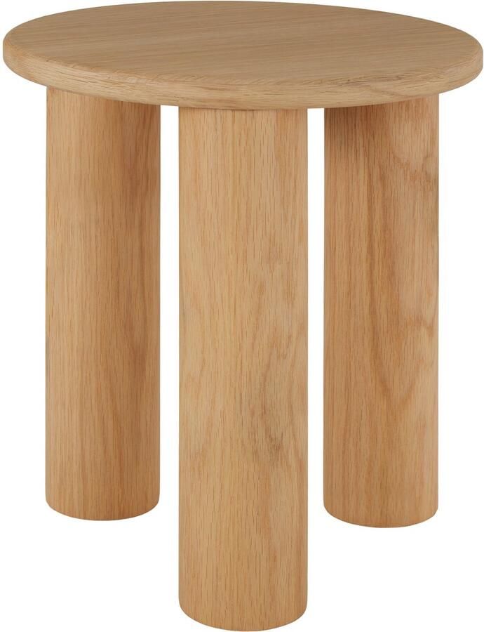 Tectake Ronde Bijzettafel Sisi Ø 40 x 45 5 cm Massief Houten Poten Koffietafel Bedtafel Rond Tafeltje met Antislip Vloerbeschermers - Foto 2