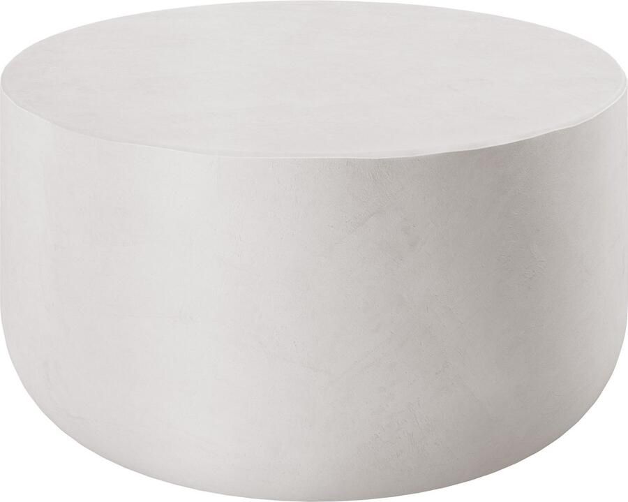 Tectake Ronde Salontafel Bijzettafel voor Binnen en Buiten Ronde Bijzettafel als Woonkamer- of Balkonmeubel Salontafel Tuintafel Banktafel Esthetische Kamerinrichting Wit