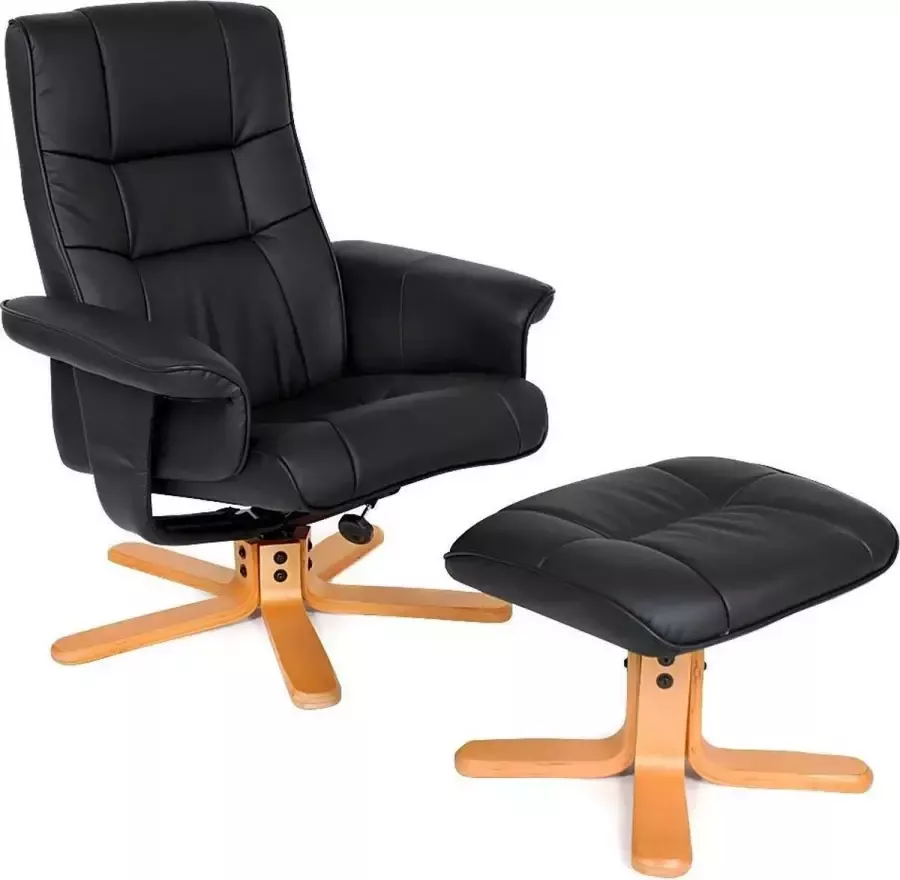 Tectake TV fauteuil relax stoel relaxstoel met kruk 401058 - Foto 1
