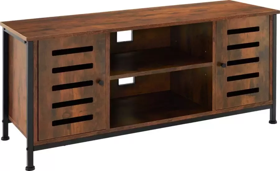 Tectake TV-meubel TV-kast dressoir Carlow industrieel donkerbruin 110x41 5x50 5cm 404716 - Foto 1