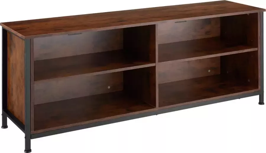 Tectake TV-meubel TV-kast dressoir Navan 147x41x60 5cm inductrieel donkerbruin 404718 - Foto 1