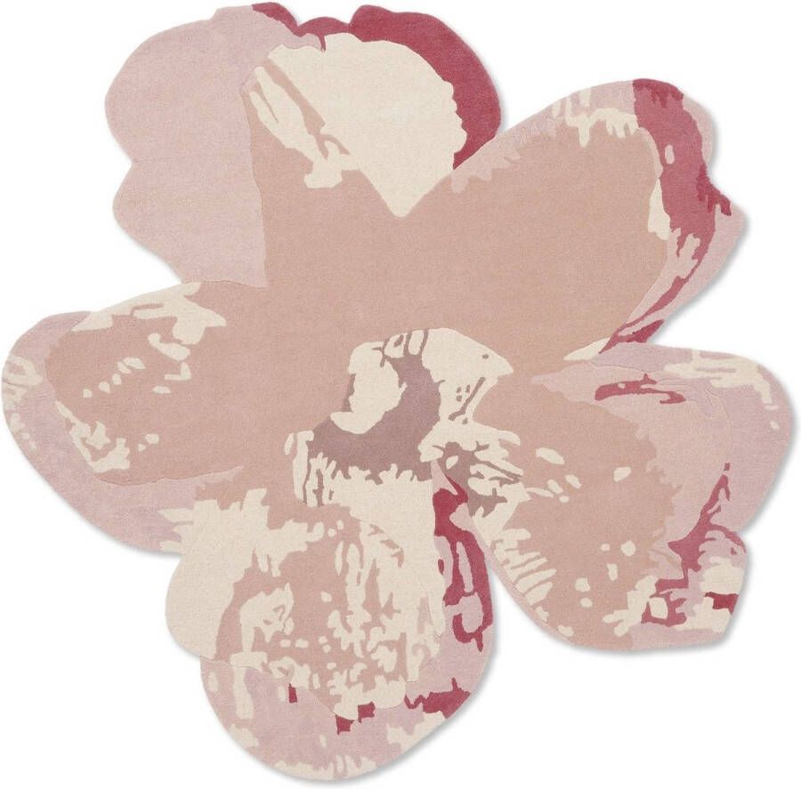 Ted Baker Shaped Magnolia Light Pink 162302 150x150 cm Vloerkleed