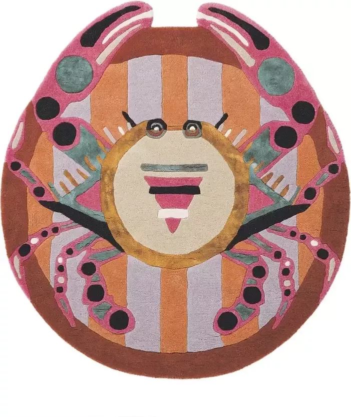 Ted Baker Zodiac Cancer 161405 Vloerkleed 100 rond Laagpolig Rond Tapijt Modern Meerkleurig - Foto 2
