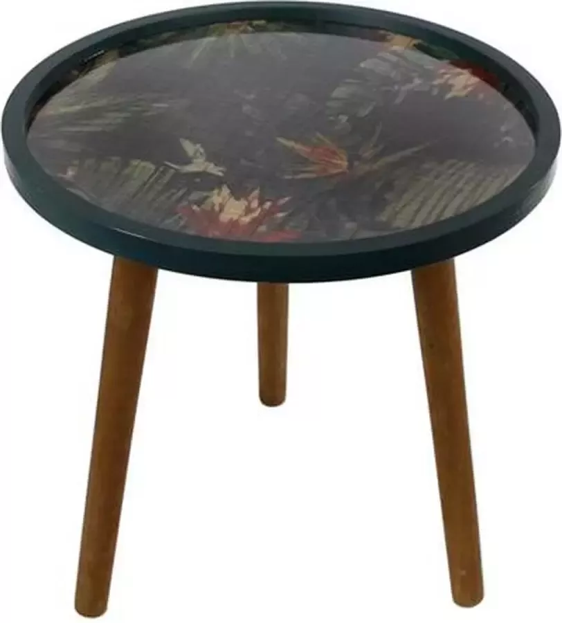 Teeninga Palmen Meubels Tafel Rond jungle Riet 40x40x40cm