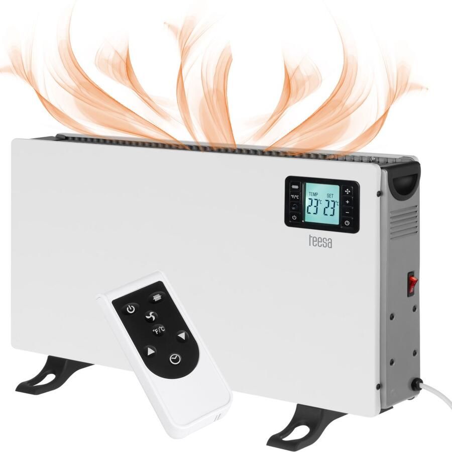 Teesa Convectorkachel timer temperatuurregeling antivriesstand afstandsbediening TSA8054