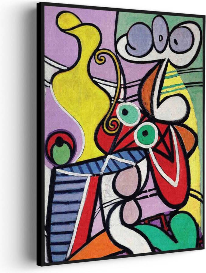 Tegen de Wand Akoestisch Schilderij Picasso stilleven op een stoel 1931 Rechthoek Verticaal Basic XXL (107 X 150 CM) Akoestisch paneel Akoestische Panelen Akoestische wanddecoratie Akoestisch wandpaneel