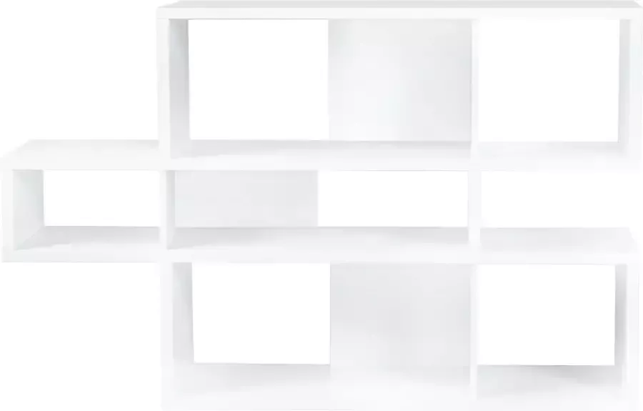 TemaHome EMOB Boekenkast Lisbon 1 wit Boekenkasten Wit MDF Boekenkasten Op voorraad - Foto 9