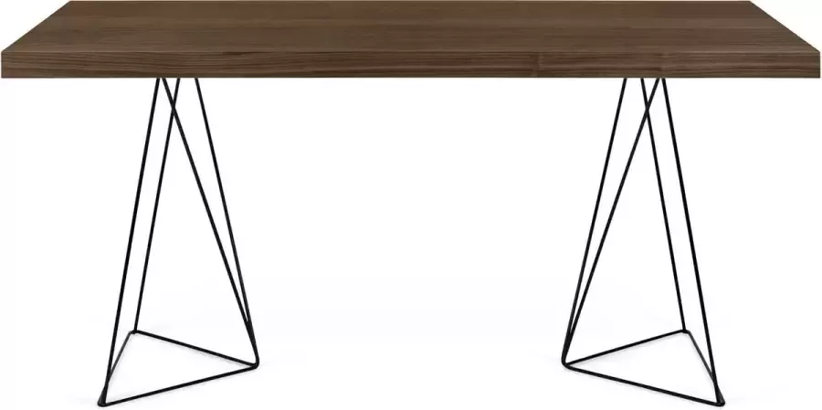 TemaHome Bureau Eik fineer tafelblad Lengte = 160 cm Zwart metalen onderstel - Foto 4