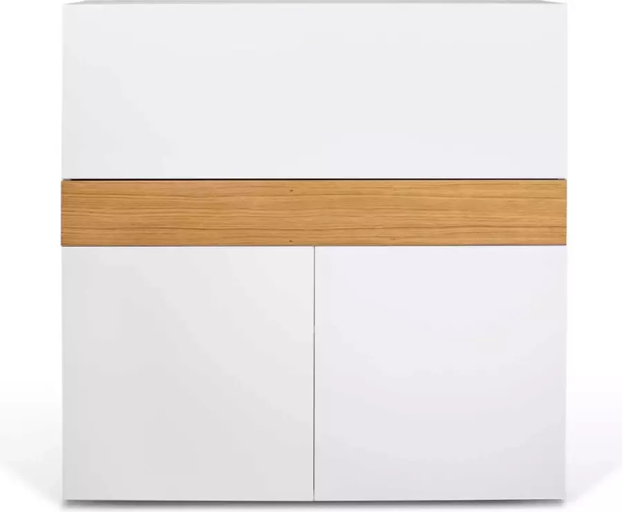 TemaHome Bureau opbergkast Fox 110cm wit eik - Foto 2
