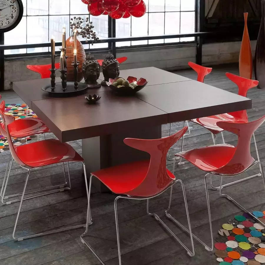 TemaHome EMOB Eettafel Mundus 150 x 150 cm chocoladefineer Kantoortafels Bruin Fineer; Honingraatpaneel; Melamine Kantoortafels Op voorraad - Foto 2