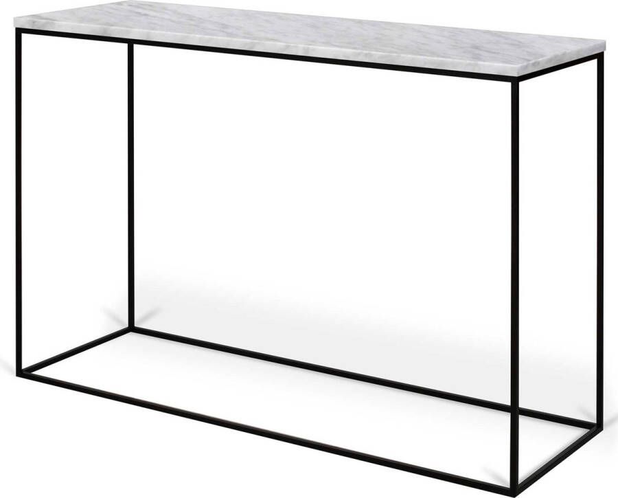 TemaHome Sidetable Gleam 120cm wit marmer staal
