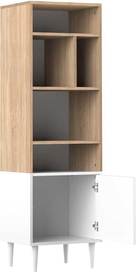 Symbiosis boekenkast Esby eikenkleur zwart 153 4x46 55x40 cm Leen Bakker - Foto 3