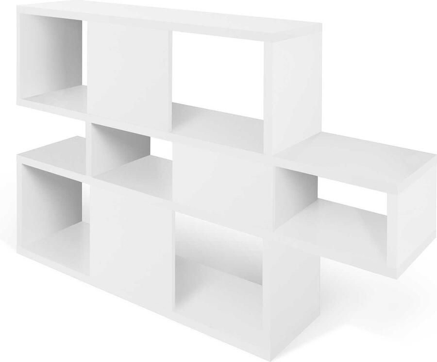 TemaHome EMOB Boekenkast Lisbon 1 wit Boekenkasten Wit MDF Boekenkasten Op voorraad - Foto 3