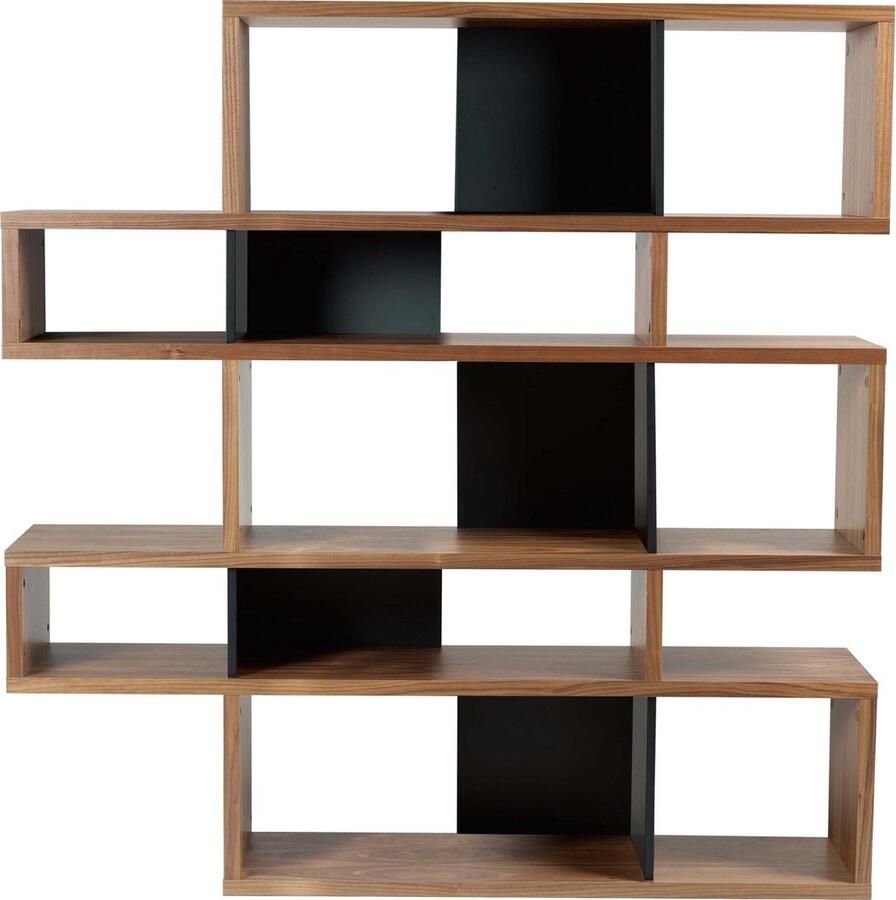 TemaHome Boekenkast Lisbon 2 walnoot zwart