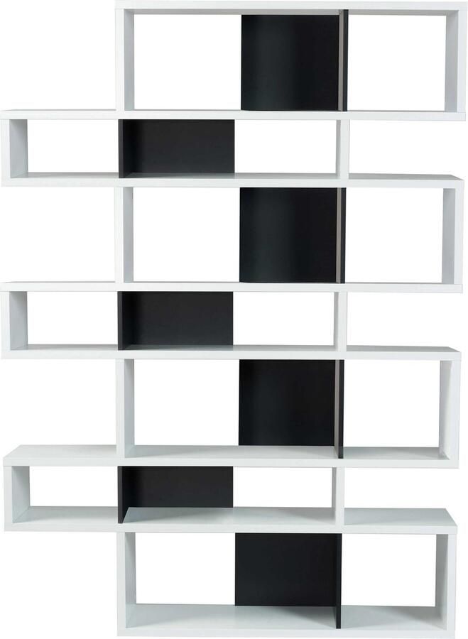 TemaHome Boekenkast Lisbon 3 wit zwart