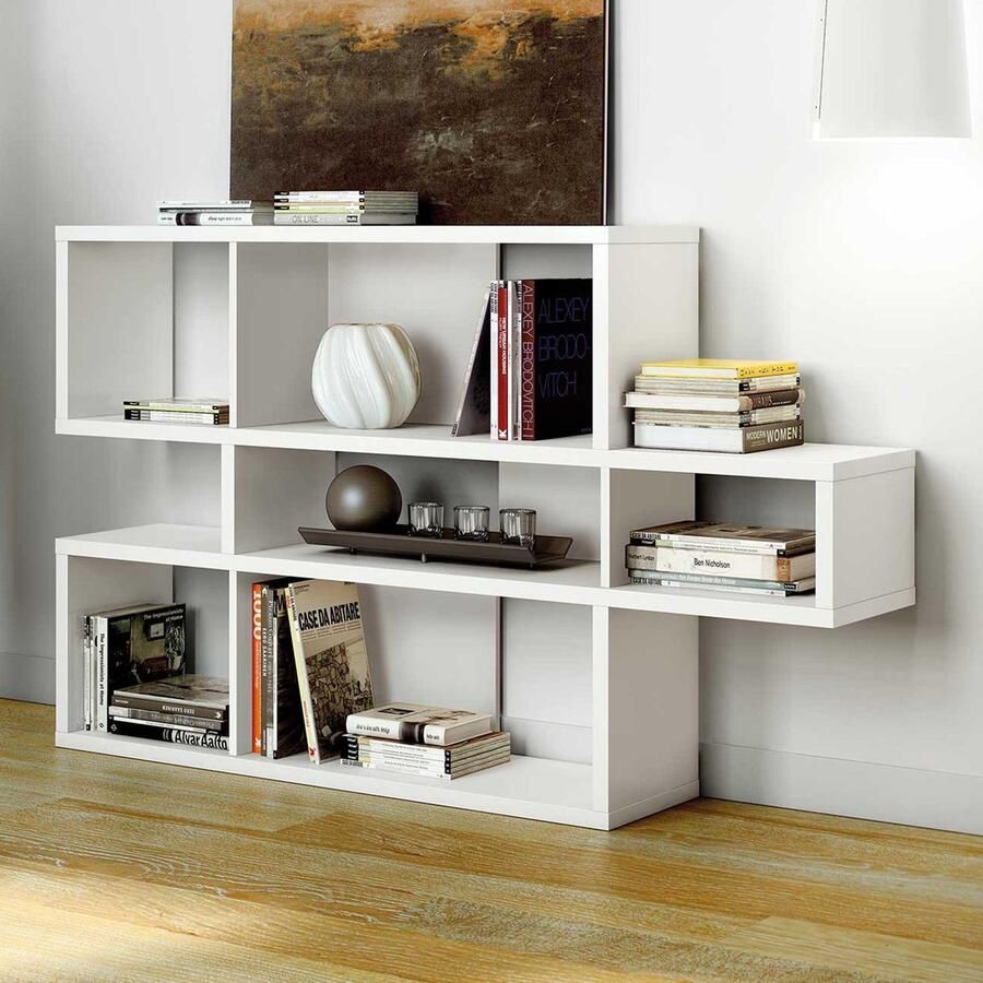 TemaHome EMOB Boekenkast Lisbon 1 wit Boekenkasten Wit MDF Boekenkasten Op voorraad