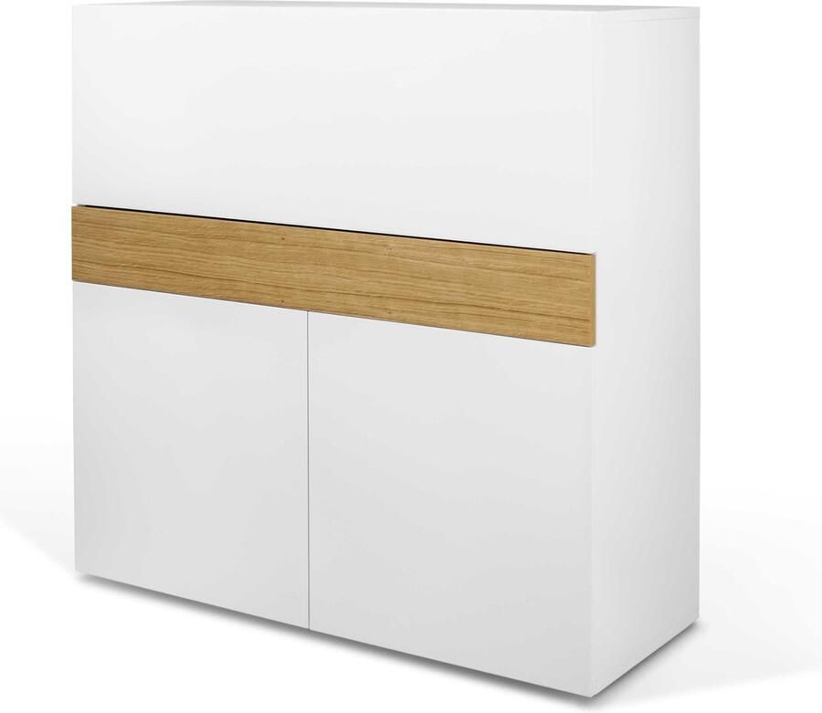 TemaHome Bureau opbergkast Fox 110cm wit eik - Foto 3