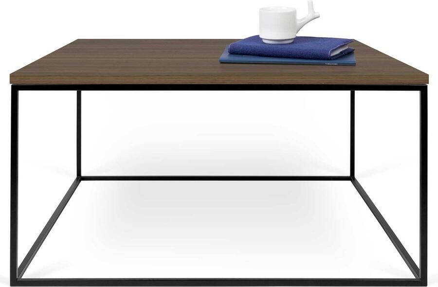 TemaHome EMOB Salontafel Gleam 75x75 eik staal Vierkante salontafels Bruin; Zwart Fineer; Staal Vierkante salontafels Op voorraad