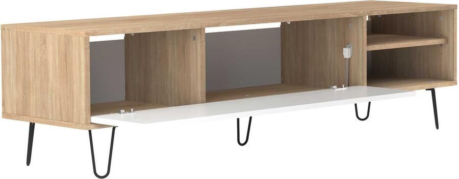 Symbiosis TV-meubel Lardal eikenkleur wit 43 5x165x40 cm Leen Bakker - Foto 4