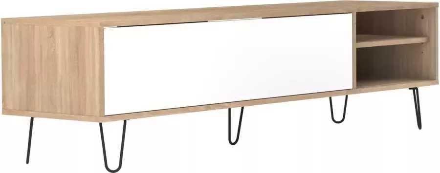 Symbiosis TV-meubel Lardal eikenkleur wit 43 5x165x40 cm Leen Bakker - Foto 4