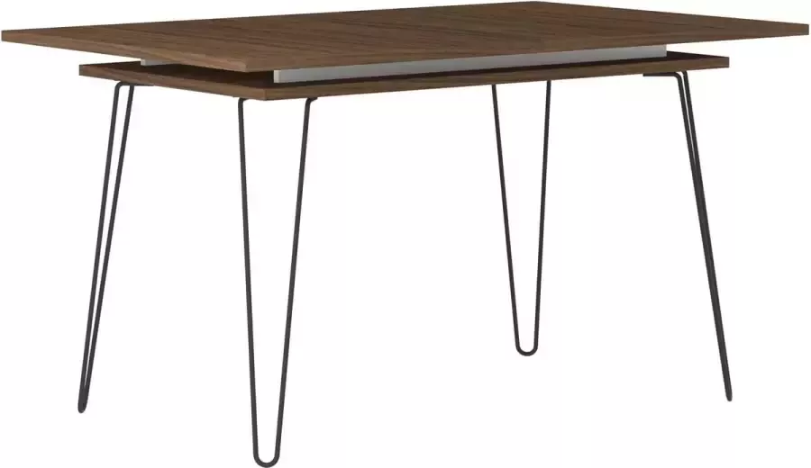 TemaHome EMOB Uitschuifbare tafel Jiro 134 174 walnoot Eettafels outlet Bruin; Antraciet Metaal; Spaanplaat Eettafels outlet Op voorraad - Foto 2