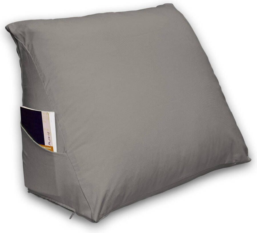Savanne Leeskussen Hoes Kussensloop Grijs Geschikt voor Ten Cate Leeskussen voor in bed Zitkussen Lekker Lui Lezen Kussen