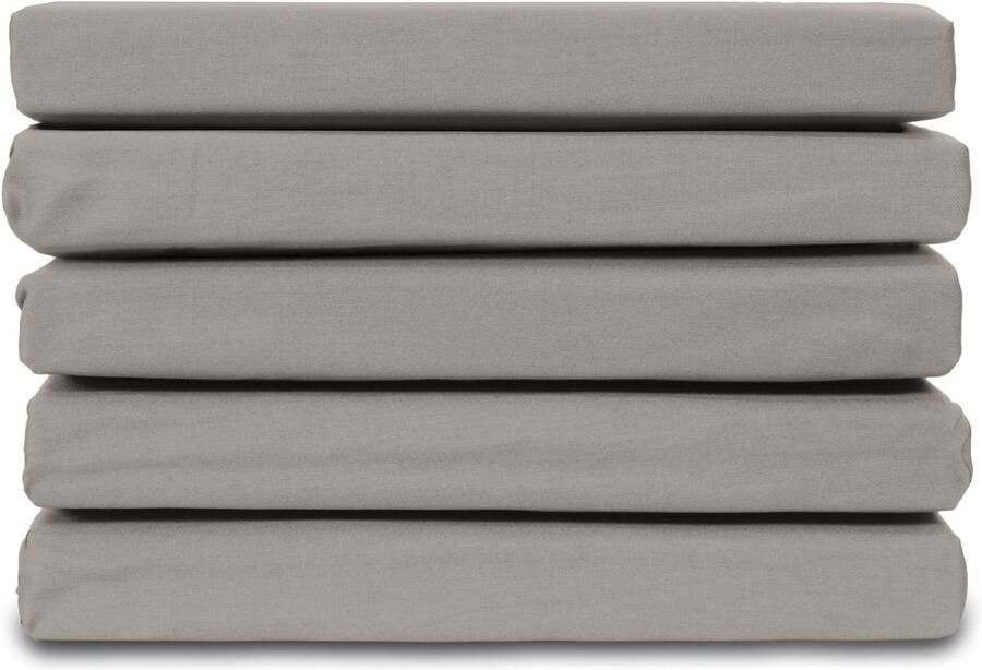 Ten Cate Katoensatijnen Hoeslaken Lits-jumeaux Hoeslaken 180x220 cm met hoekhoogte 30 cm Geschikt voor boxspring en matras Elastiek Rondom Strijkvrij Grijs - Foto 3