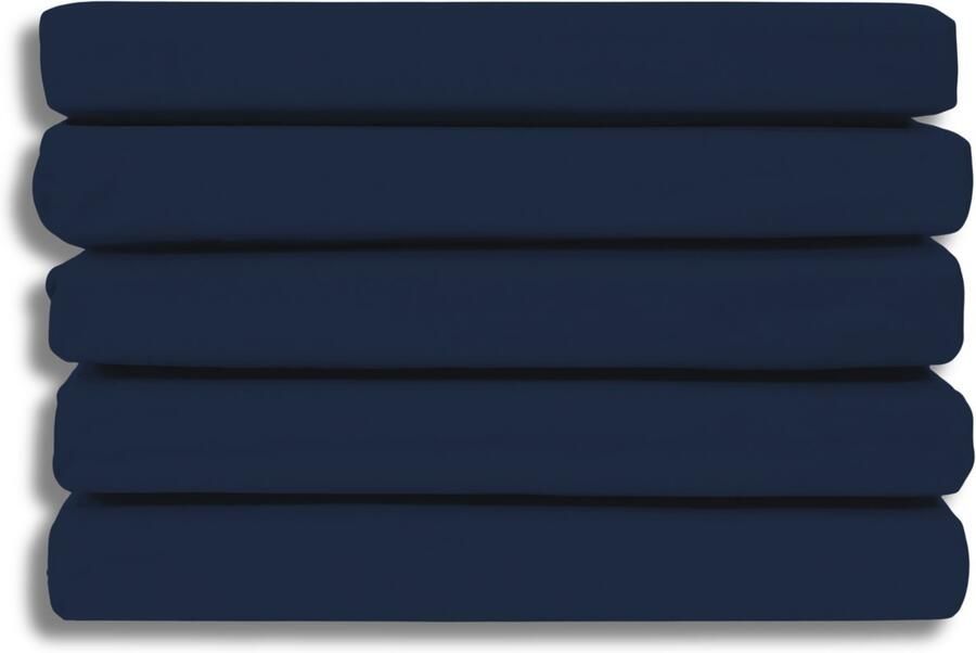 Ten Cate Hoeslaken 90x200 Katoensatijn Hoeslakens Geschikt voor boxspring en matras Hoekhoogte 35cm Elastiek Rondom Strijkvrij Koningsblauw