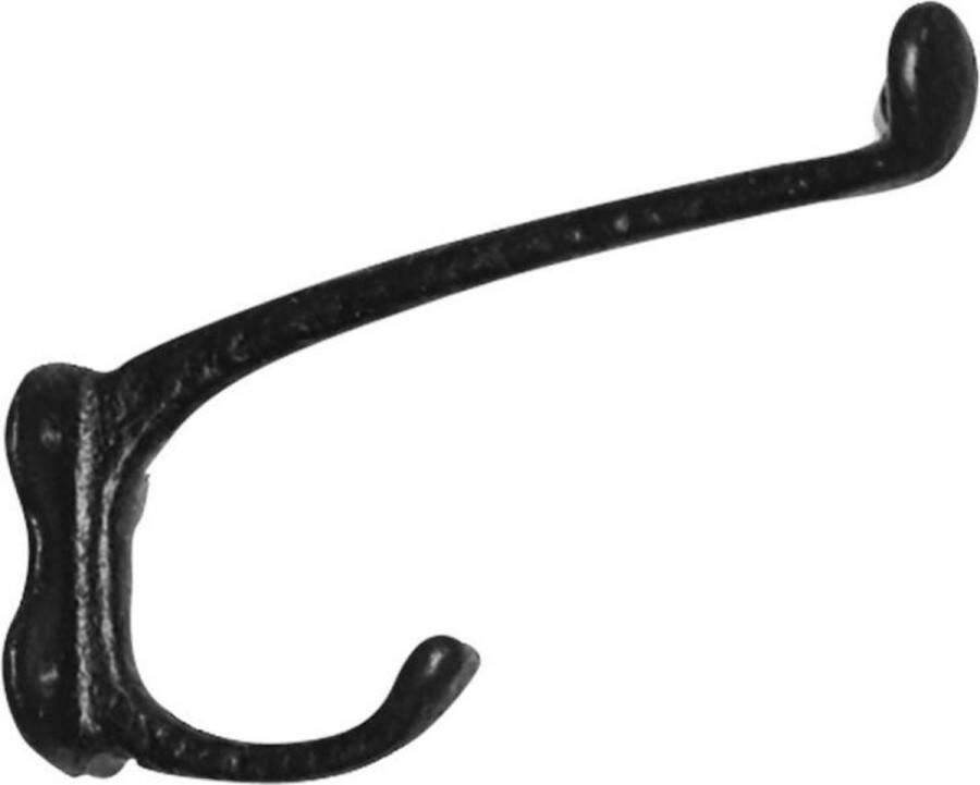 Ten Hulscher Kapstokhaak Smeedijzer zwart Gietijzer Kirkpatrick Jasen hoedzwart 145 mm