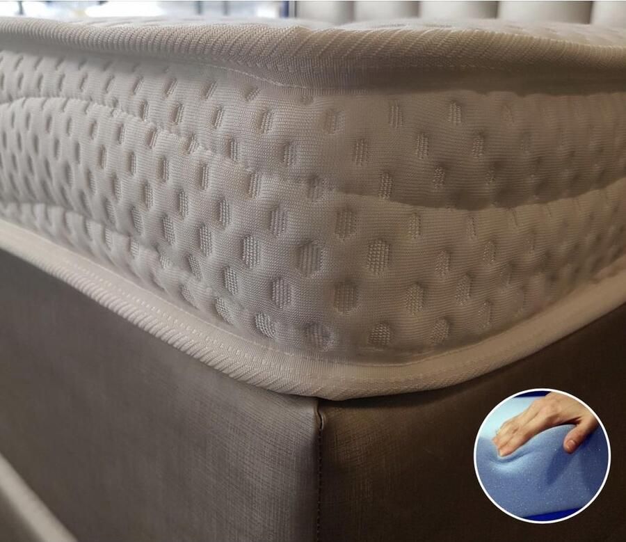 Tencel Original Topdekmatras Topper 100x200 12 cm dik Tencel hoes HR55 Koudschuim