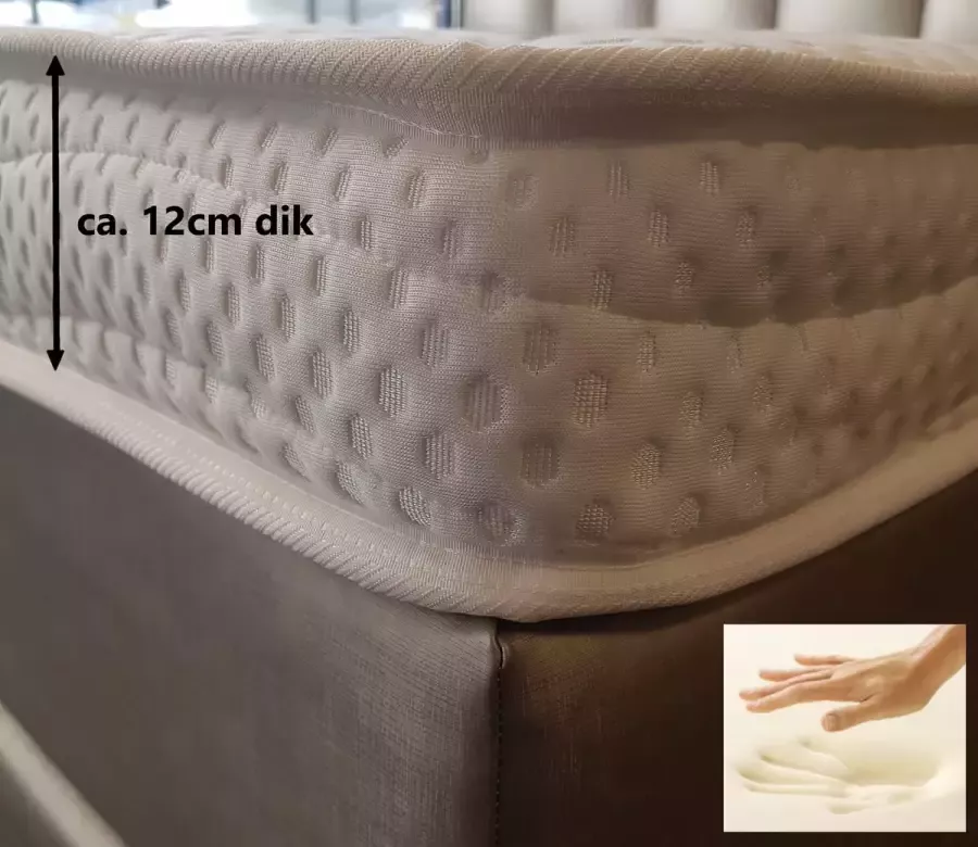 Tencel Original Tencel Topper XXL 120x210 NASA Traagschuim 12 cm Dik