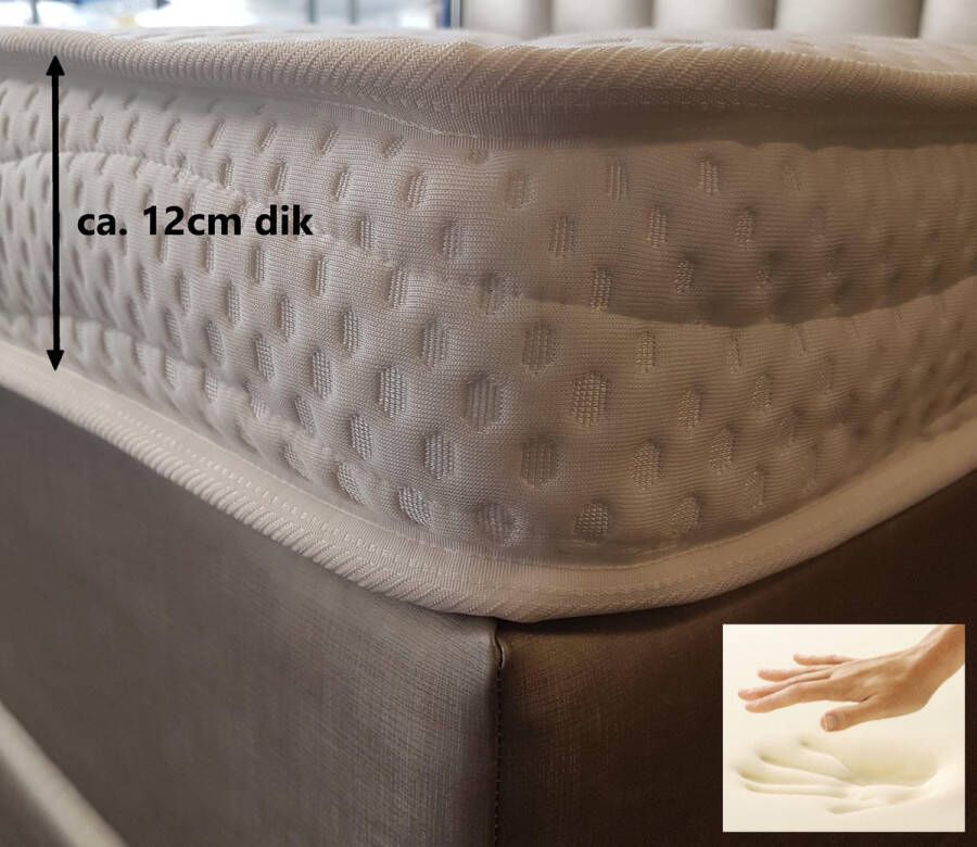 Tencel Original Tencel Topper XXL 160x200 NASA Traagschuim 12 cm Dik