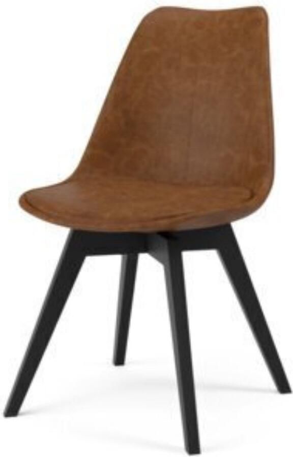 Tenzo Eetkamerstoel Gina Bess PU Leer 54x49x83cm Bruin - Foto 2