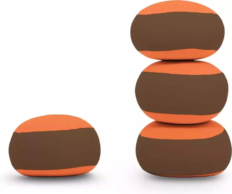 Terapy Ringo Meditatiekussen Bruin | Oranje Katoen
