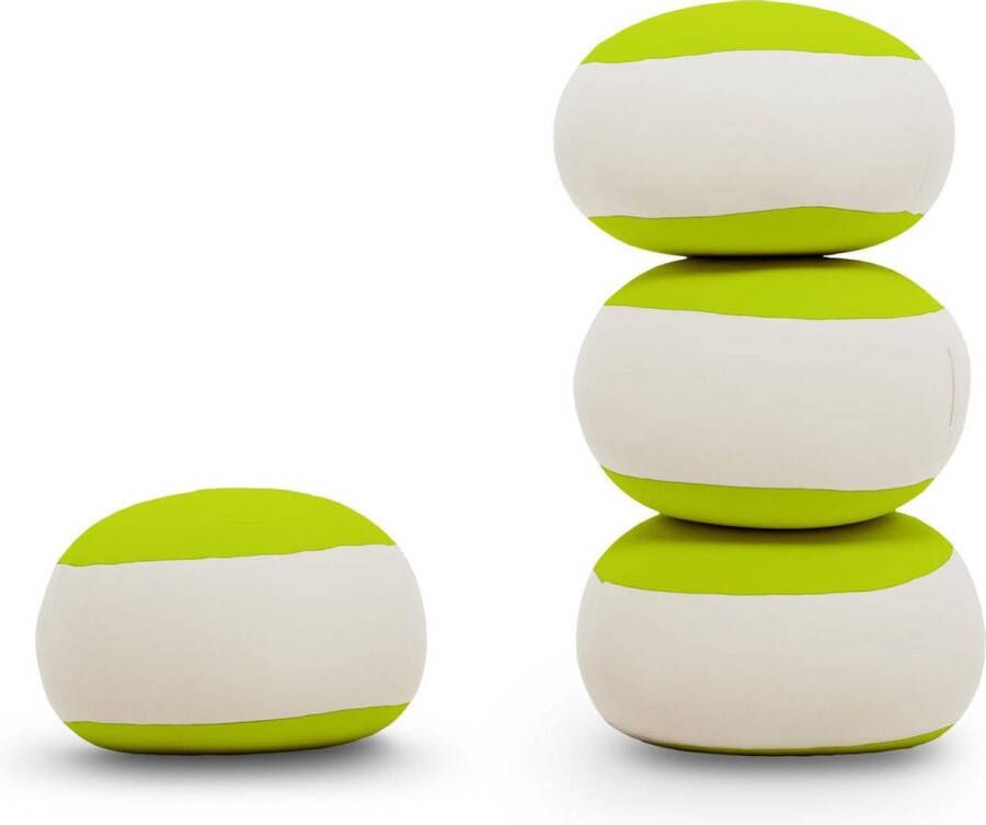 Terapy Ringo Meditatiekussen Lichtgrijs | Groen Katoen