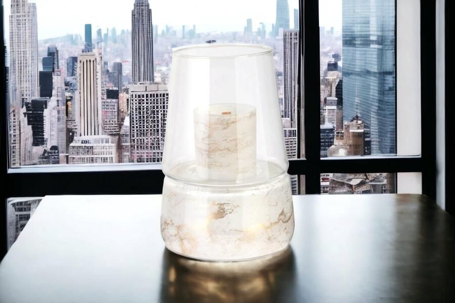 Terroso Geurkaars Lamp Wit