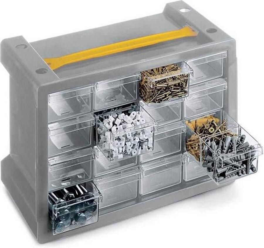 Terry Store-Age Ladenkast Terry N16 Grijs Schroeven Transparant 16 lades