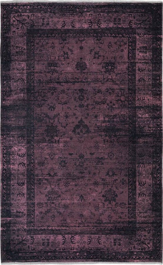 TESSO LIVING Kelim Vintage Vloerkleed Bordeaux 195 x 280 cm Premium Laagpolig Woonkamer Tapijt Boho Stijl Anti-Slip Machinewasbaar & Super Zacht