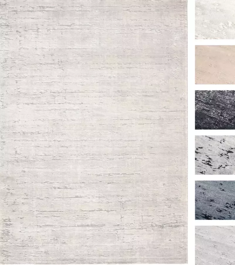 TESSO LIVING Modern Laagpolig Vloerkleed 80 X 150 cm – Lichtgrijs – Premium Woonkamer Tapijt – Geschikt voor Vloerverwarming