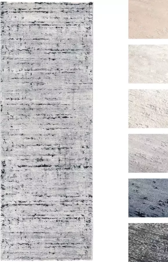 TESSO LIVING Modern Laagpolig Vloerkleed – 80 X 300 cm – Grijs – Premium Woonkamer Tapijt – Geschikt voor Vloerverwarming