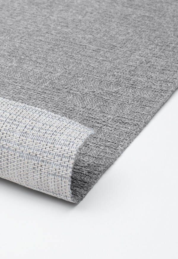 TESSO LIVING Vloerkleed voor binnen en buiten Antislip Uni Zilver Grijs 200cm x 280cm Balkon Terras Keuken UV- en Weersbestendig Modern Tuintapijt