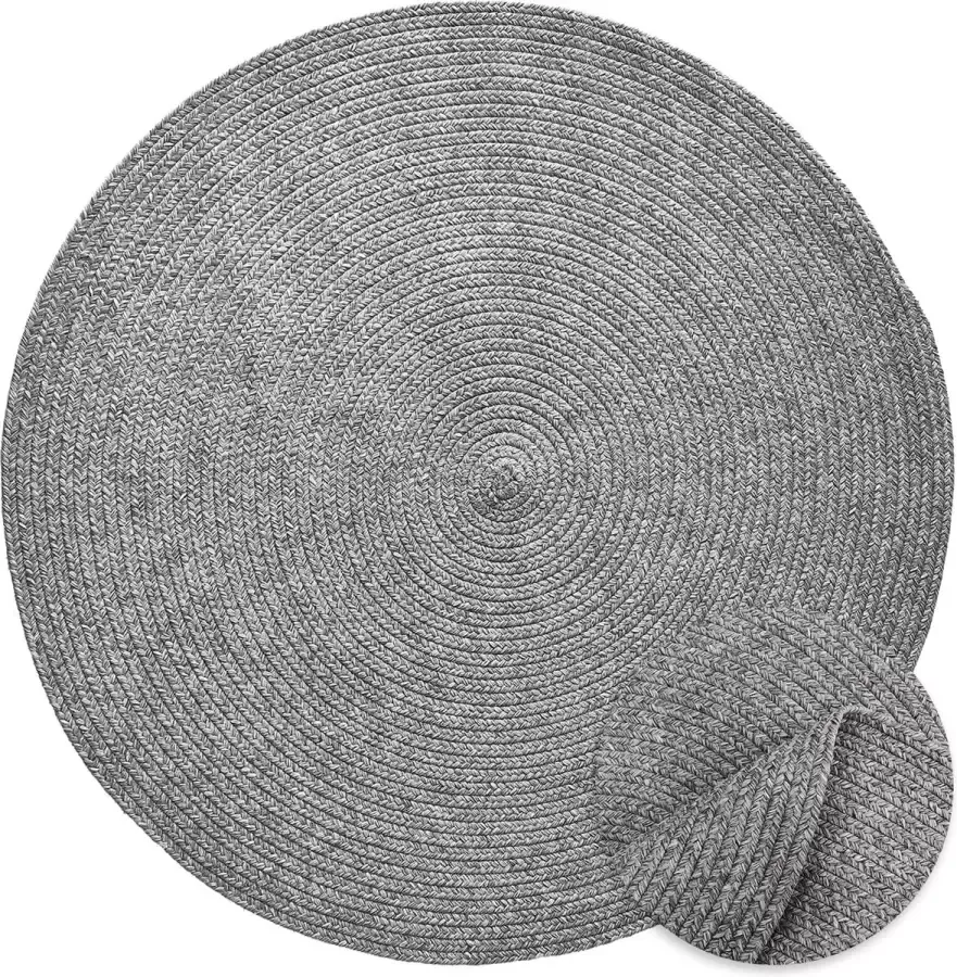 TESSO LIVING Vloerkleed voor binnen en buiten Omkeerbaar Sisal look Weersbestendig Woonkamer Balkon Keuken Handgemaakt Tuintapijt Modern Boho Jute Stijl Lichtgrijs 160cm x 230cm - Foto 3